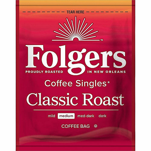 Folgers® Bag, Instant, Packet Singles Medium-Roast Coffee Bags