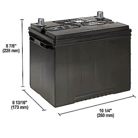 Battery: 24 Group Size, 450 CCA, 560 CA, 85 Minute Reserve Capacity
