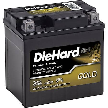 Battery: TX5L Group Size, 70 CCA, 4 Amp Hour Capacity