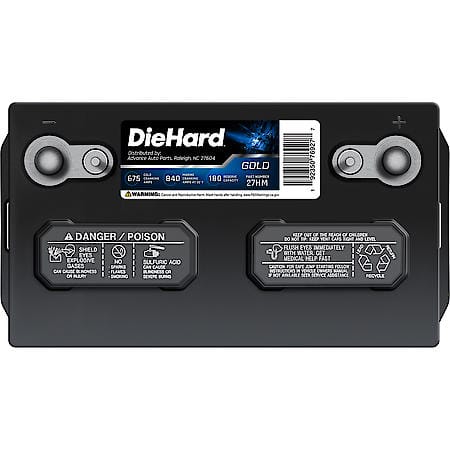 Battery : 27M Group Size, 675 CCA, 840 CA, 180 Minute Reserve Capacity