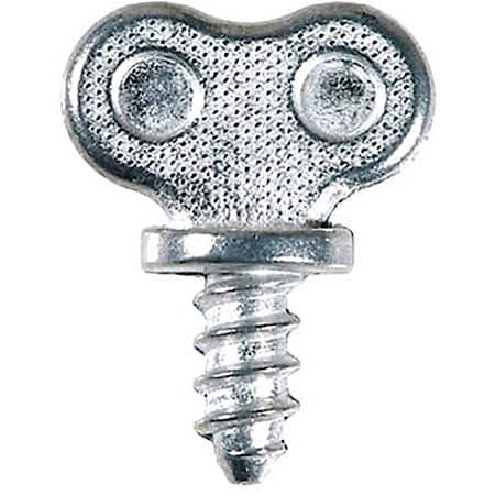Dealer License Plate Thumb Screw, A/AB Point Type, #14, 1/2" Length, 1-1/8" Overall Length, Zinc