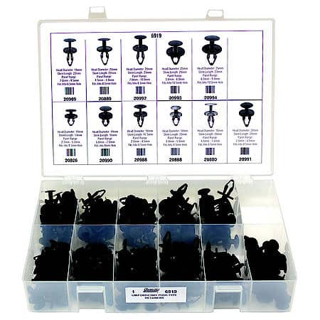 Quik-Select II Assortment - 2-Pc Nylon push-in retainers - 11 SKUs