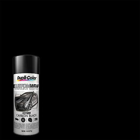 Dupli-Color, Custom Wrap Removable Coatings, Matte, Carbon Black, 11-Oz