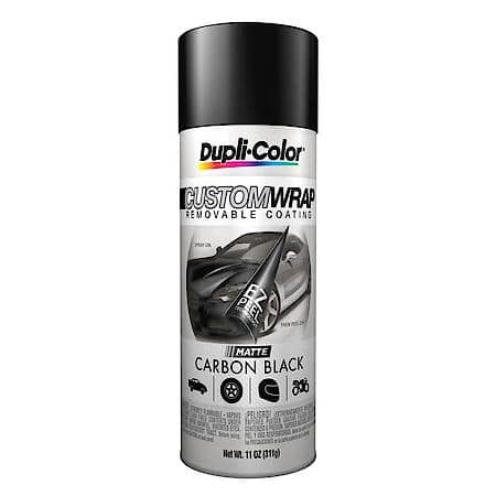 Dupli-Color, Custom Wrap Removable Coatings, Matte, Carbon Black, 11-Oz