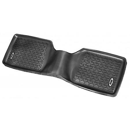 All Terrain Floor Liner; Rear; Black; Jeep Logo