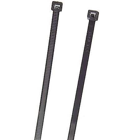 Tie Wraps, 11 1/2", Standard Duty, Black, Pack of 100