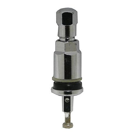 Clamp-In TPMS Service Kit: Metal, 0.453 Inch Chrome Plated Valve Stem