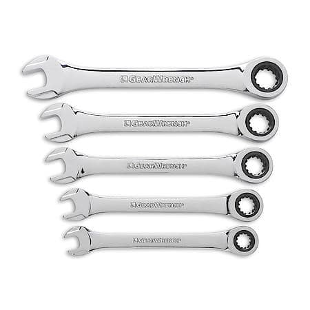 5-Piece Universal Ratcheting Wrench Set, Sae