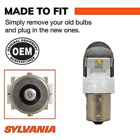 1156 ZEVO: White LED Mini Bulb, Super Bright, Lifetime Limited Warranty, 2 Pack