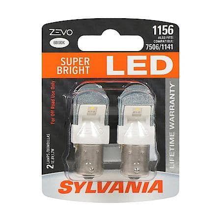 1156 ZEVO: White LED Mini Bulb, Super Bright, Lifetime Limited Warranty, 2 Pack