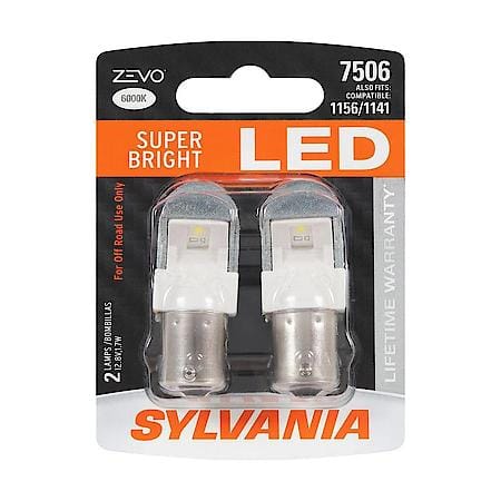 7506 ZEVO: White LED Mini Bulb, Super Bright, Lifetime Limited Warranty, 2 Pack