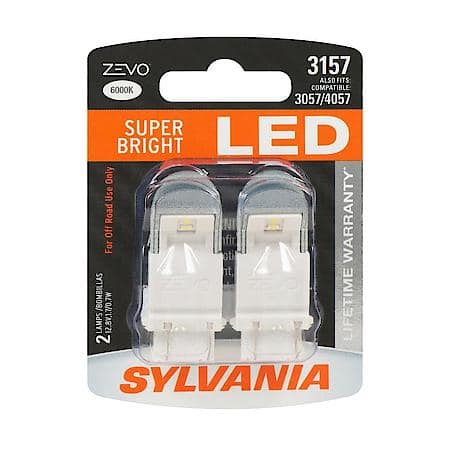 3157 ZEVO: White LED Mini Bulb, Super Bright, Lifetime Limited Warranty, 2 Pack