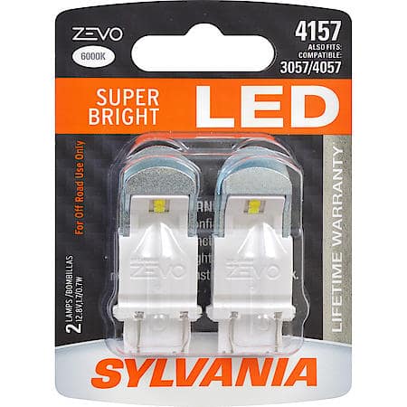 4157 ZEVO: White LED Mini Bulb, Super Bright, Lifetime Warranty, 2 Pack