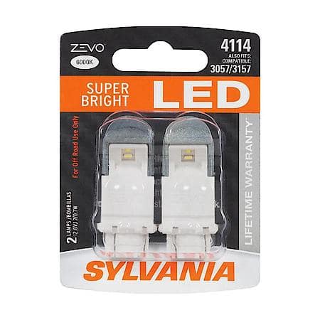 4114 ZEVO: White LED Mini Bulb, Super Bright, Lifetime Limited Warranty, 2 Pack
