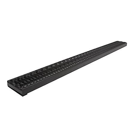 Powder Coated, Black, Steel, Unlighted, 7" W X 36" L, Front Doors Only