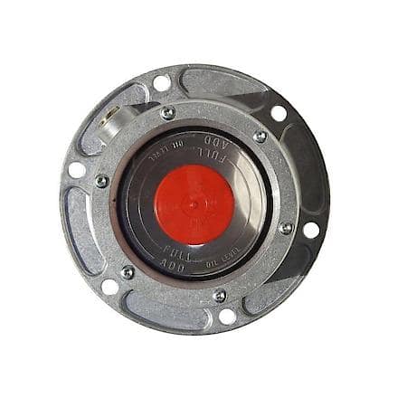 Hub Cap with Pipe Plug: Bolt Circle: 5-1/2", Bolt Size: 5/16", Number of Bolt Holes: 6