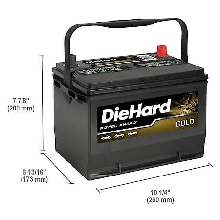 Battery : 34 Group Size, 800 CCA, 1000 CA, 110 Minute Reserve Capacity