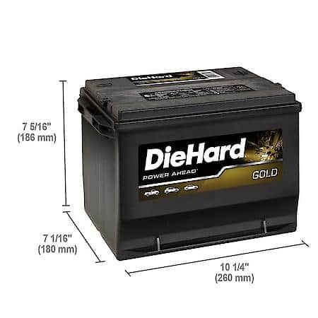 Battery : 78 Group Size, 800 CCA, 1000 CA, 110 Minute Reserve Capacity