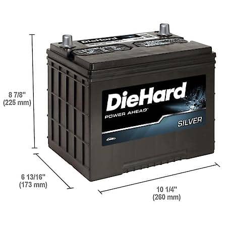 Battery : 24 Group Size, 600 CCA, 750 CA, 110 Minute Reserve Capacity