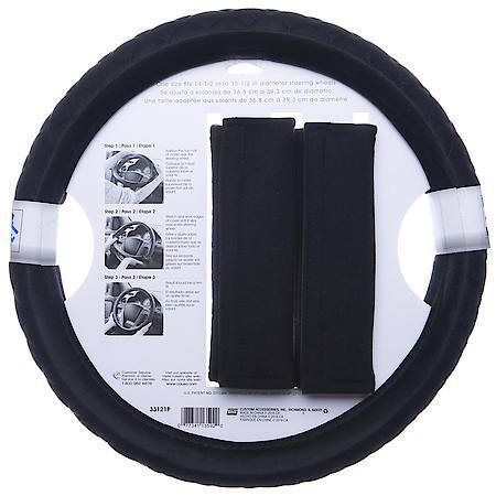 Custom Grip 3 Piece Black Super Soft Diamond Stitch TPE Core SWC Set