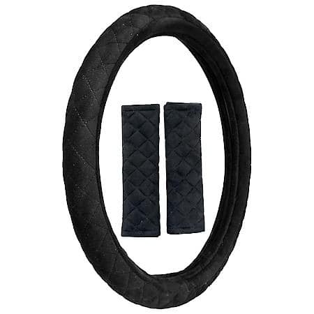 Custom Grip 3 Piece Black Super Soft Diamond Stitch TPE Core SWC Set