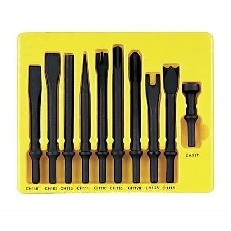 10 Piece General Service Chisel Set, .401 Shank