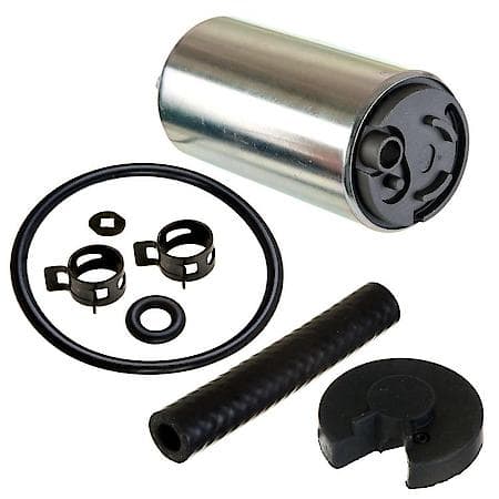 Electric Fuel Pump: With Hose Clamps, Hose Piece, Isolator, Pall Nut, Seals