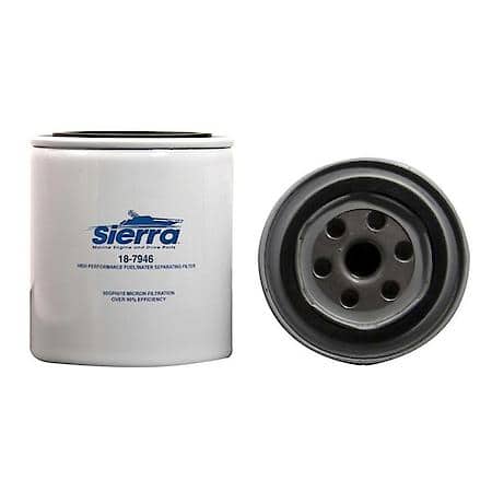 Fuel Water Separating Filter, 10 Micron, Size 4.3" H