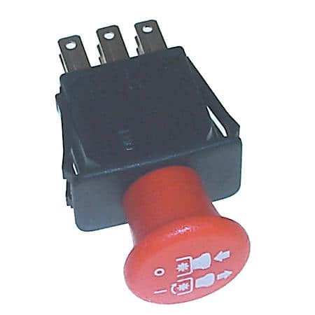 PTO Switch, Red Knob, 2 Function - On/Off, 8 Terminal