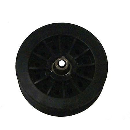 Flat Idler Pulley With Flange, I.D. 3/8", O.D. 4", Belt Groove 3/4"