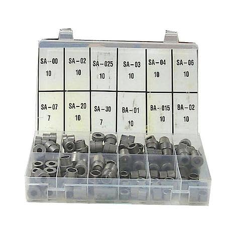 Reducer Bushing Kit, Assortment Contains 114 Popular Bushings