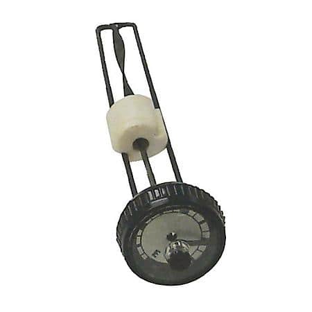 Fuel Cap With Gauge, Black Plastic, 1 1/2" Diameter