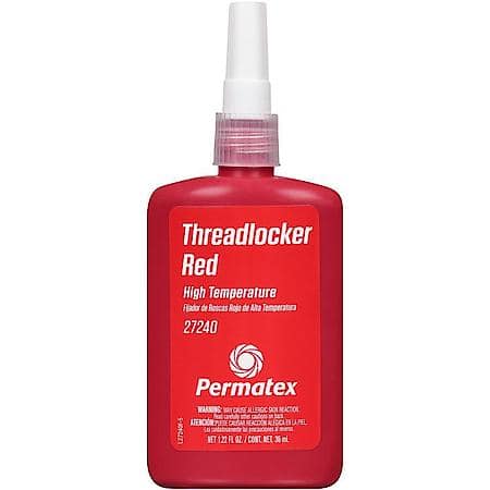 Red Threadlocker: High Temperature, For Heavy-Duty Applications, 36 mL