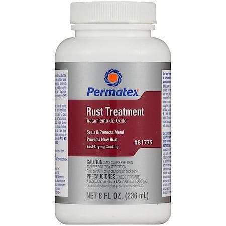 One-Step Rust Treatment Encapsulates Old, Black Polymer Coating, 8 oz.
