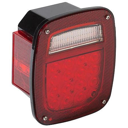 Hi Count LED Stop Tail Turn Light, LH with License Window & Side Marker
