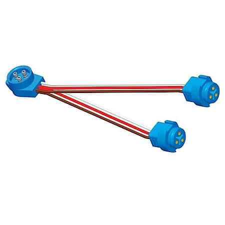 Two Light 9" Y Adapter Pigtail, Adapter, Male-to-Male Pin, Straight