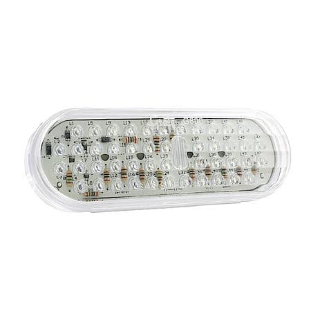 Stop/Turn/Tail Light, Yellow High Count LED Oval with Clear Lens