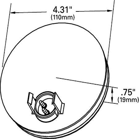 Back-Up 4" Lamp, Clear, Supernova LED, 1 Lamp System - Hard coated lens for long-term UV protection