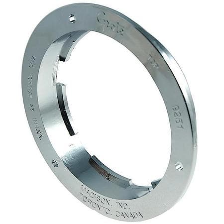 Theft-Resistant Flange For 4" Round Lights, Chrome Plated