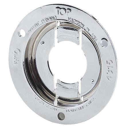 Theft-Resistant, Mounting Flange for 2" Round Lamps Bracket, Chrome Polycarbonate - Ideal for LED
