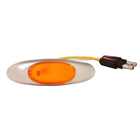 MicroNova LED Clearance Marker Lights, Amber with Chrome Bezel