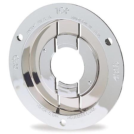 Bracket,2.5", Chrome, plastic, Theft-Resistant Flange for 2-1/2" Lamps - Ideal for LED Lighting