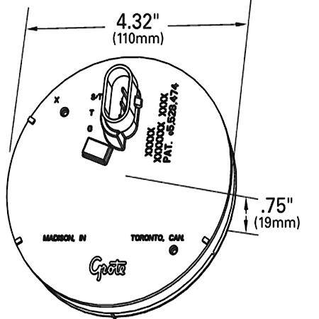 Super Nova 4" 10-Diode Pattern LED Stop/Tail/Turn Lamp Yellow, Grommet Mount