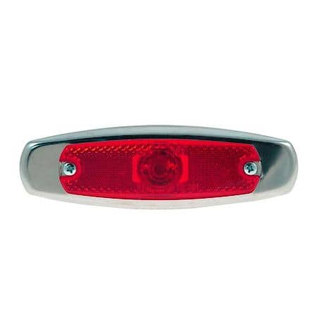 SuperNova ® Low-Profile LED Clearance Marker Light, Built-In Reflector with Bezel, Red