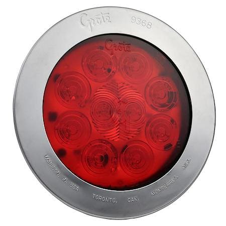 SuperNova ® 4" 10-Diode Pattern LED Stop Tail Turn Light, Stainless-Steel Snap-In Flange