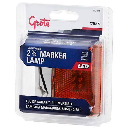 Clearance Marker Lamp - Yellow, SuperNova LED, Stud Mount