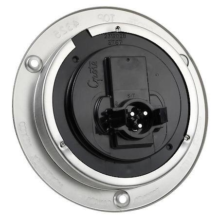 SuperNova ½ 4" NexGen LED Stop Tail Turn Light, Stainless Steel Flange, Male Pin, Red
