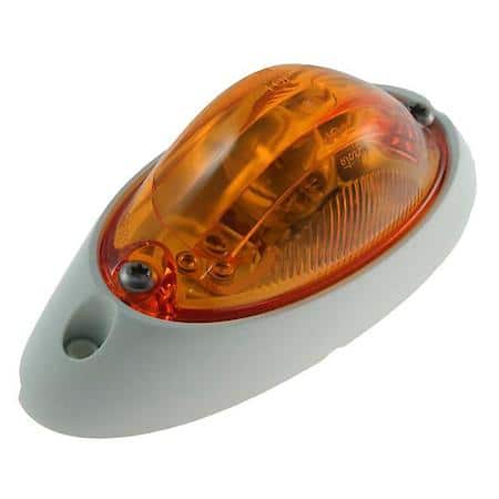 Clear-Marker Lamp, Yellow, Replaceable Lens, Aero Side turn, white Base