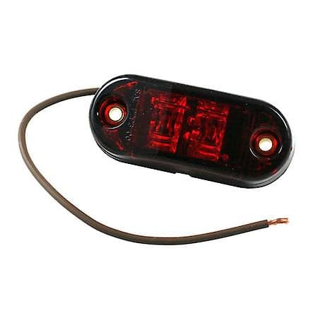 2 1/2" Oval LED Clearance Marker Light, Red