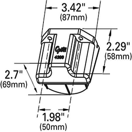 MicroNova« LED License Lamp - 12V, Black, vertical mount, with .180 slim-line UBS plug connections